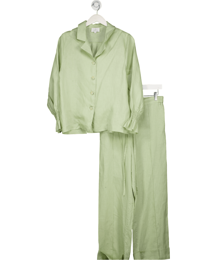 Sioda So Pale Green 100% Linen 2 - piece Pyjama Set UK 8 - 10 - Reliked