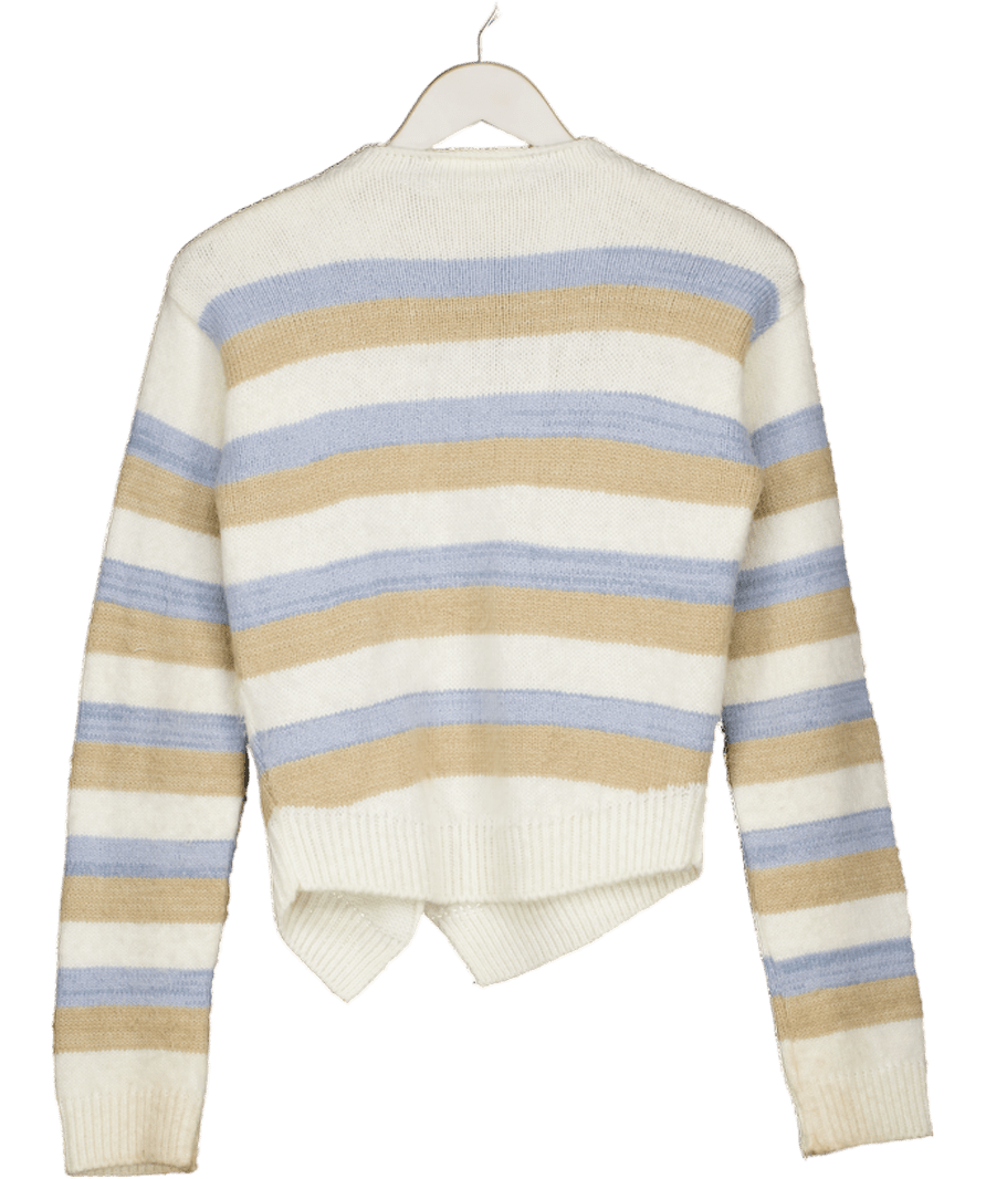 Sisters & Seekers Cream Stilly Button Knit Top UK XS - Reliked