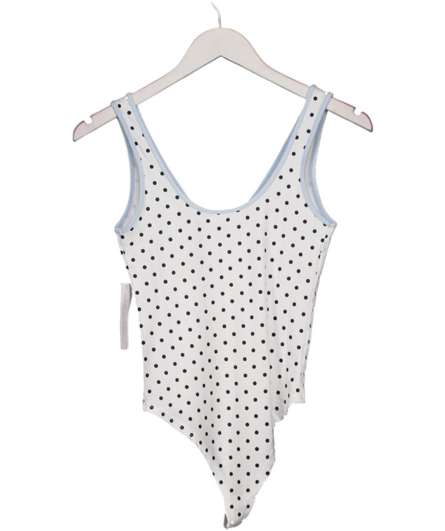 Sisters & Seekers White Bibi Polka Dot Sculpting Bodysuit UK S - Reliked