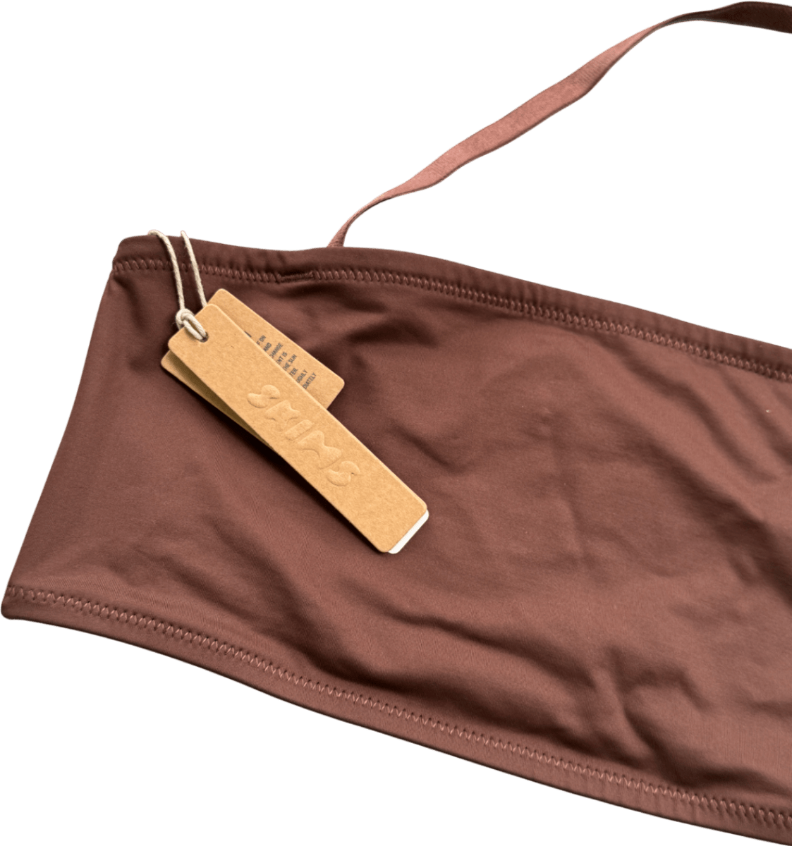 SKIMS Bandeau Bikini Top Cocoa Brown UK L - Reliked