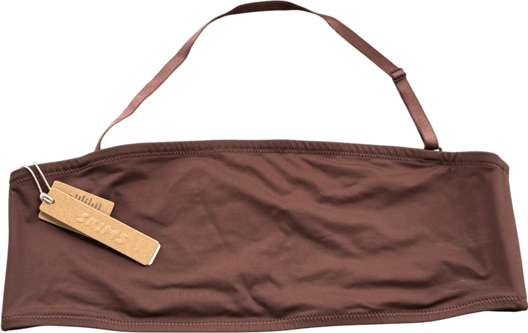 SKIMS Bandeau Bikini Top Cocoa Brown UK L - Reliked