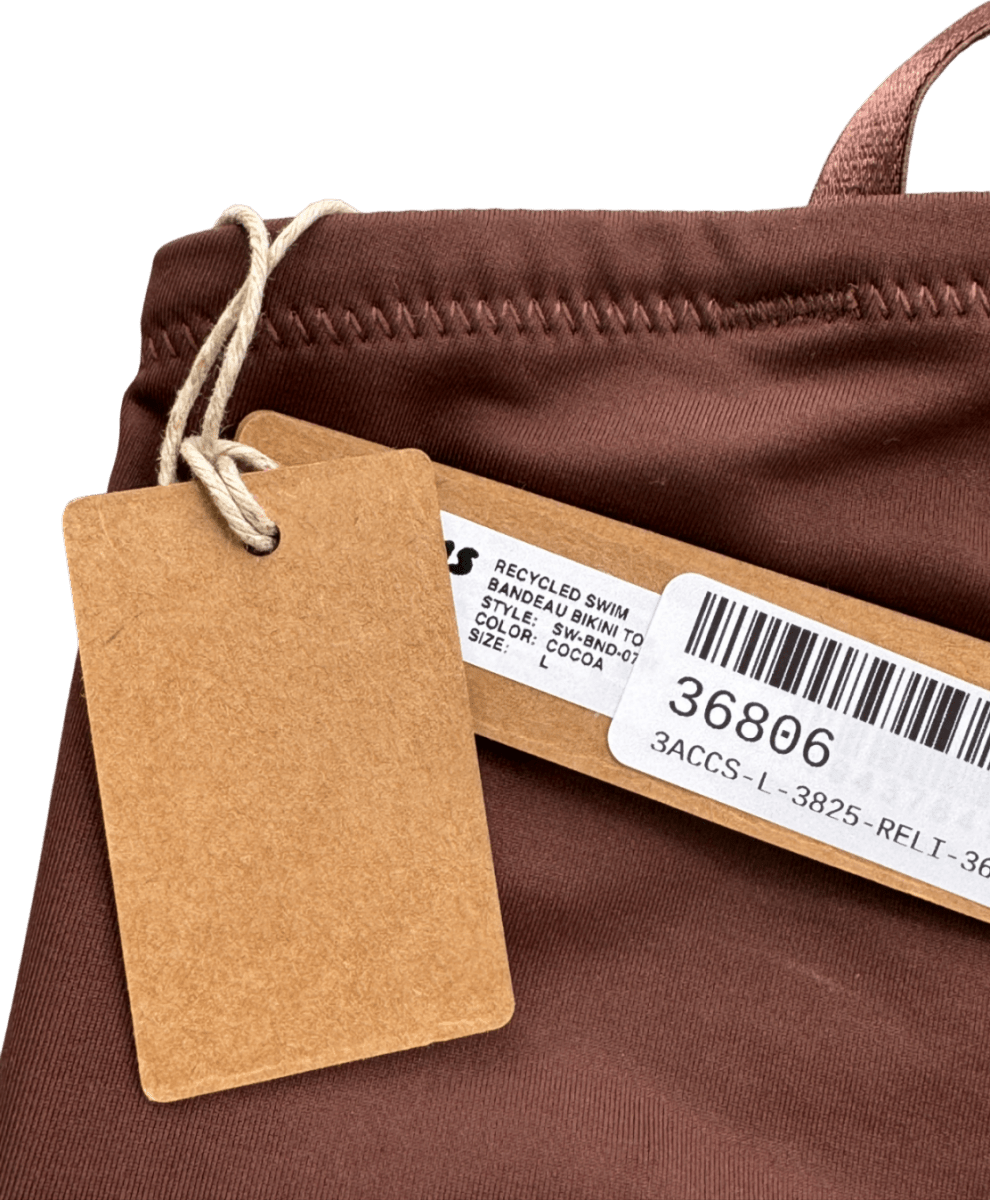 SKIMS Bandeau Bikini Top Cocoa Brown UK L - Reliked