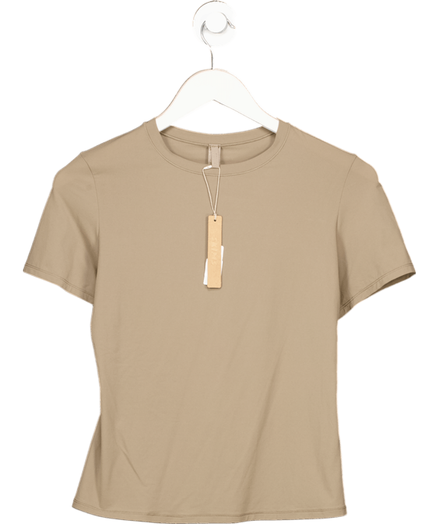 SKIMS Beige Truffle Brown Fits Everybody Short - sleeve T-shirt UK L - Reliked