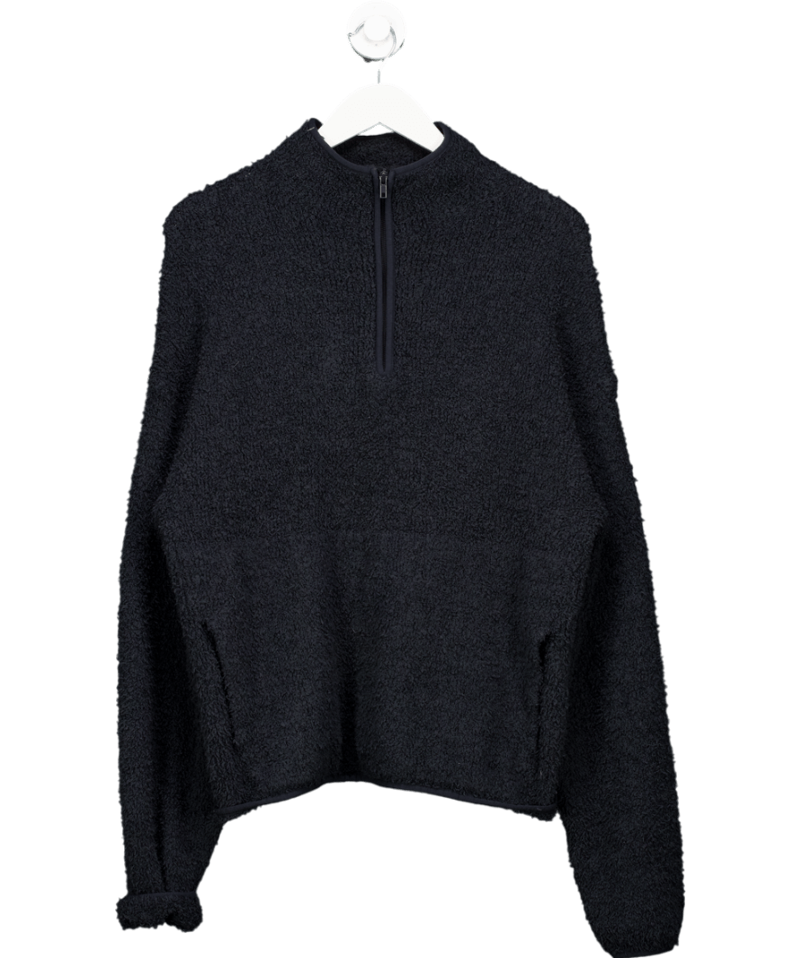 SKIMS Black Half Zip Fleece Sweatshirt UK L/XL - Reliked
