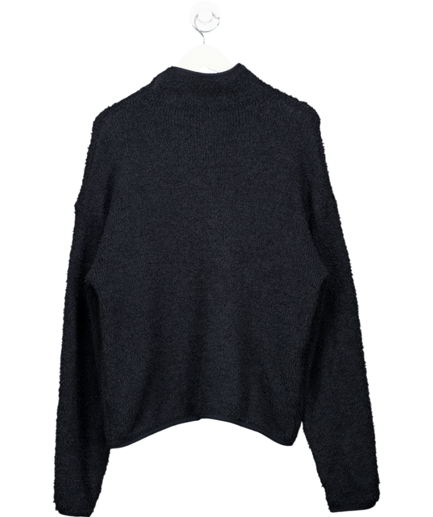 SKIMS Black Half Zip Fleece Sweatshirt UK L/XL - Reliked