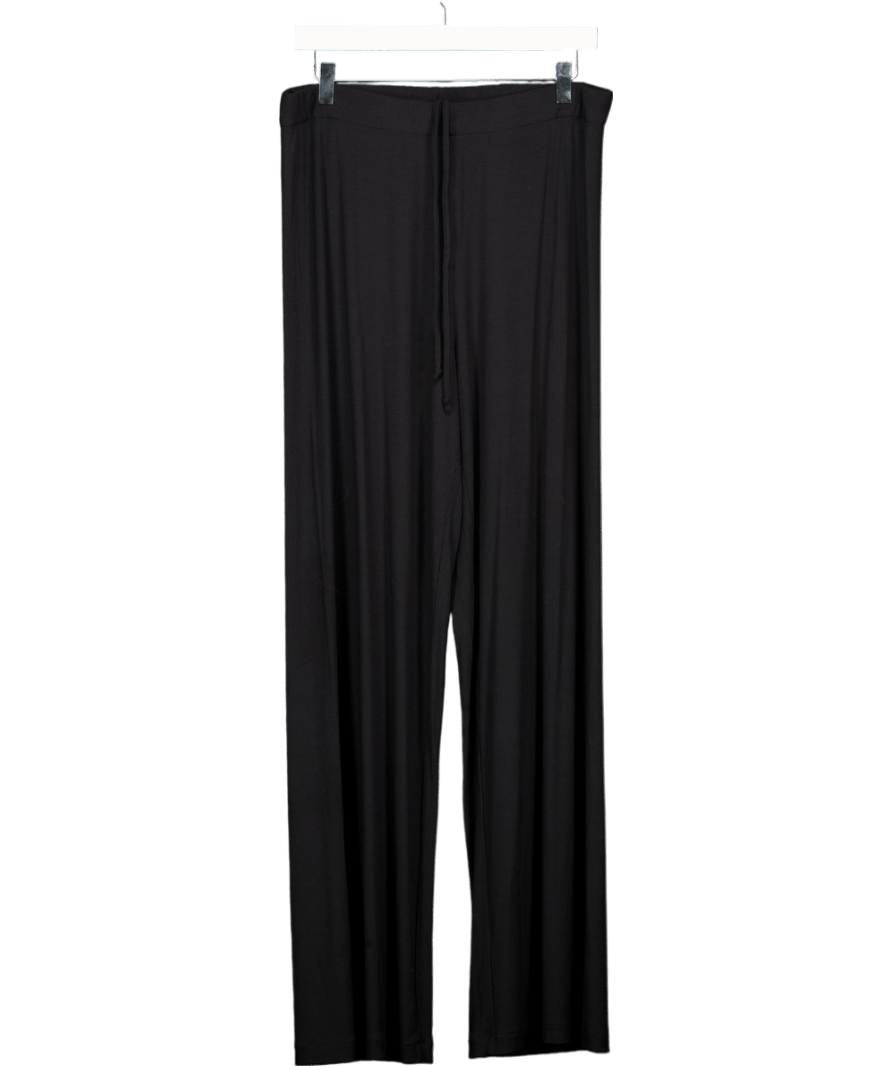 SKIMS Black Ribbed Soft Lounge Trousers UK L - Reliked