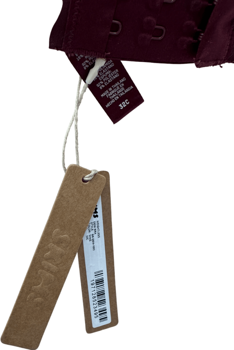 SKIMS Fits Everybody Demi Weightless Bra - Wine UK 32C - Reliked