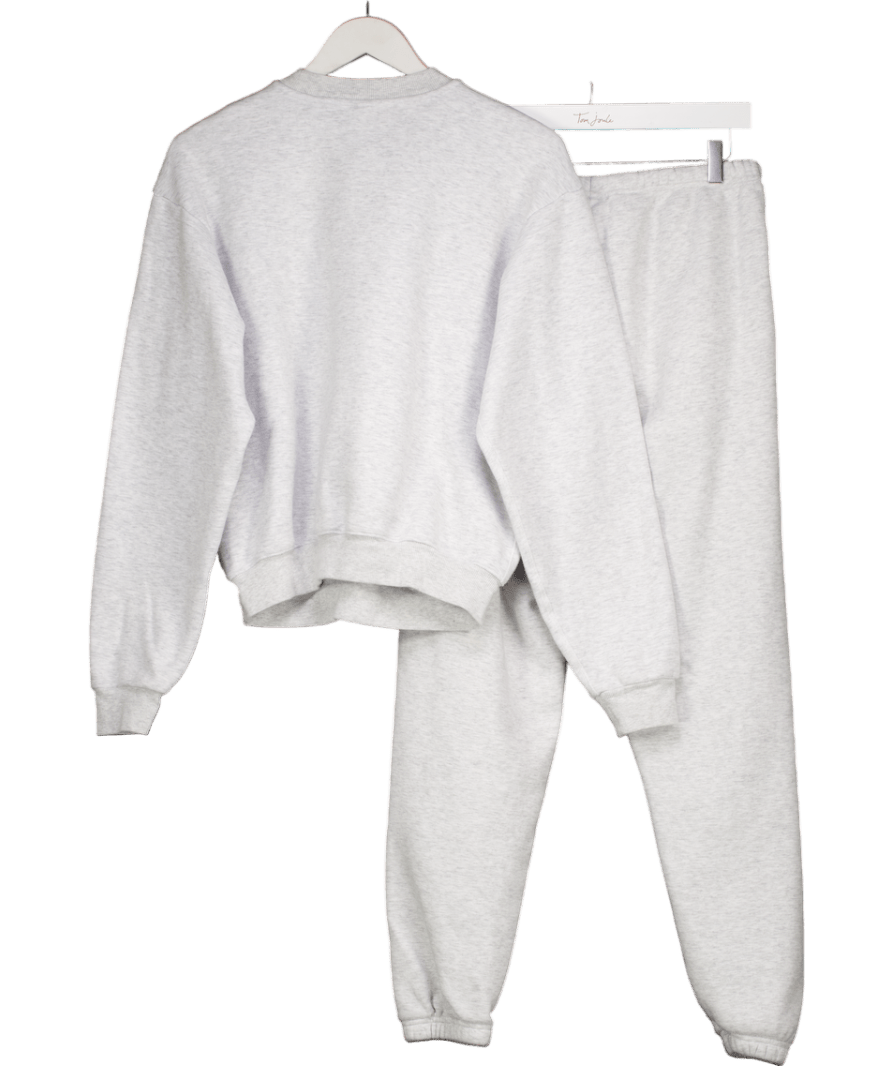 SKIMS Grey 2 - piece Classic Fleece Crew Neck Sweatshirt And Joggers Set UK S - Reliked