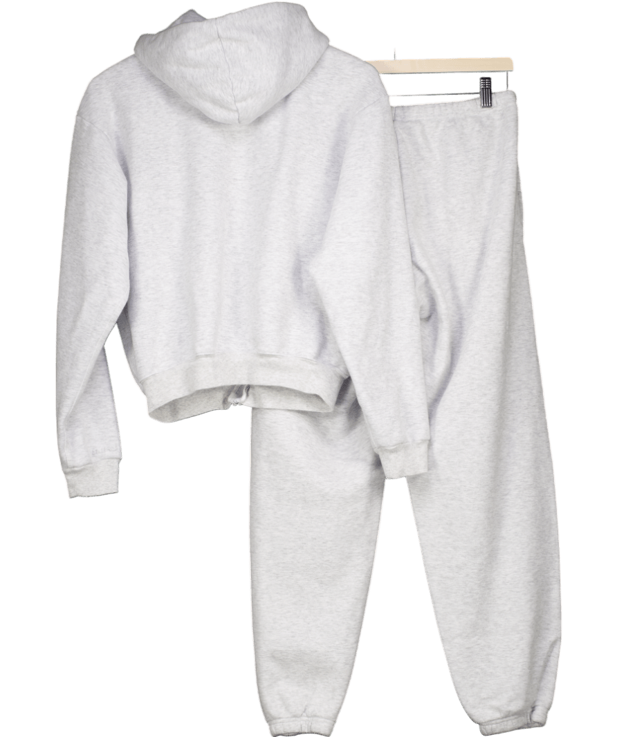 SKIMS Grey 2 - piece Cotton Fleece Classic Joggers And Zipped Hoodie Set UK S - Reliked
