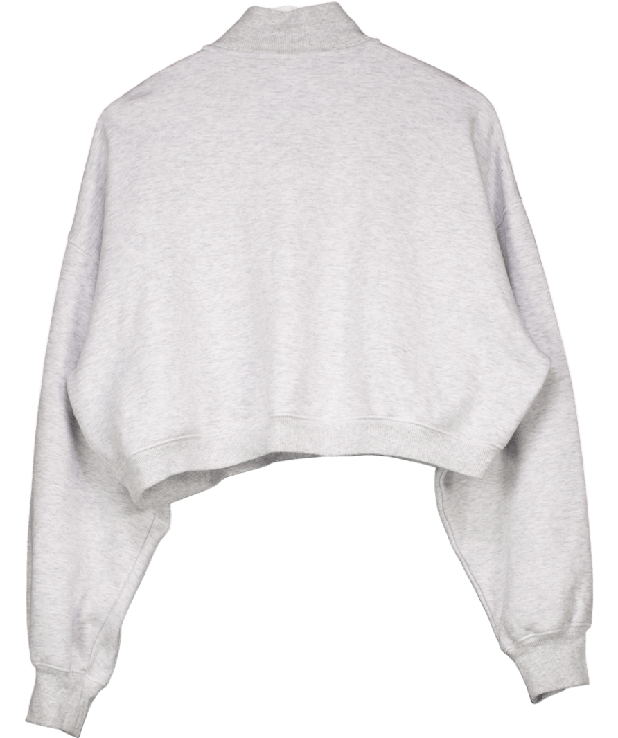 SKIMS Grey Cotton Blend Half Zip Sweater UK XL - Reliked