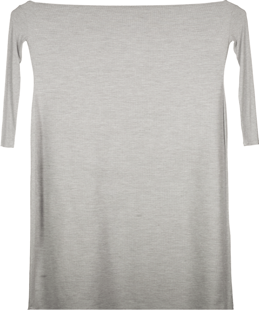 SKIMS Grey Soft Lounge Long - sleeve Stretch - jersey Maxi Dress UK XS - Reliked