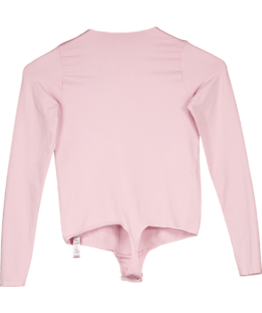 SKIMS Pink Crew Neck Long Sleeved Bodysuit UK L/XL - Reliked
