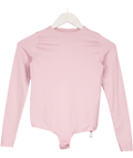 SKIMS Pink Crew Neck Long Sleeved Bodysuit UK L/XL - Reliked