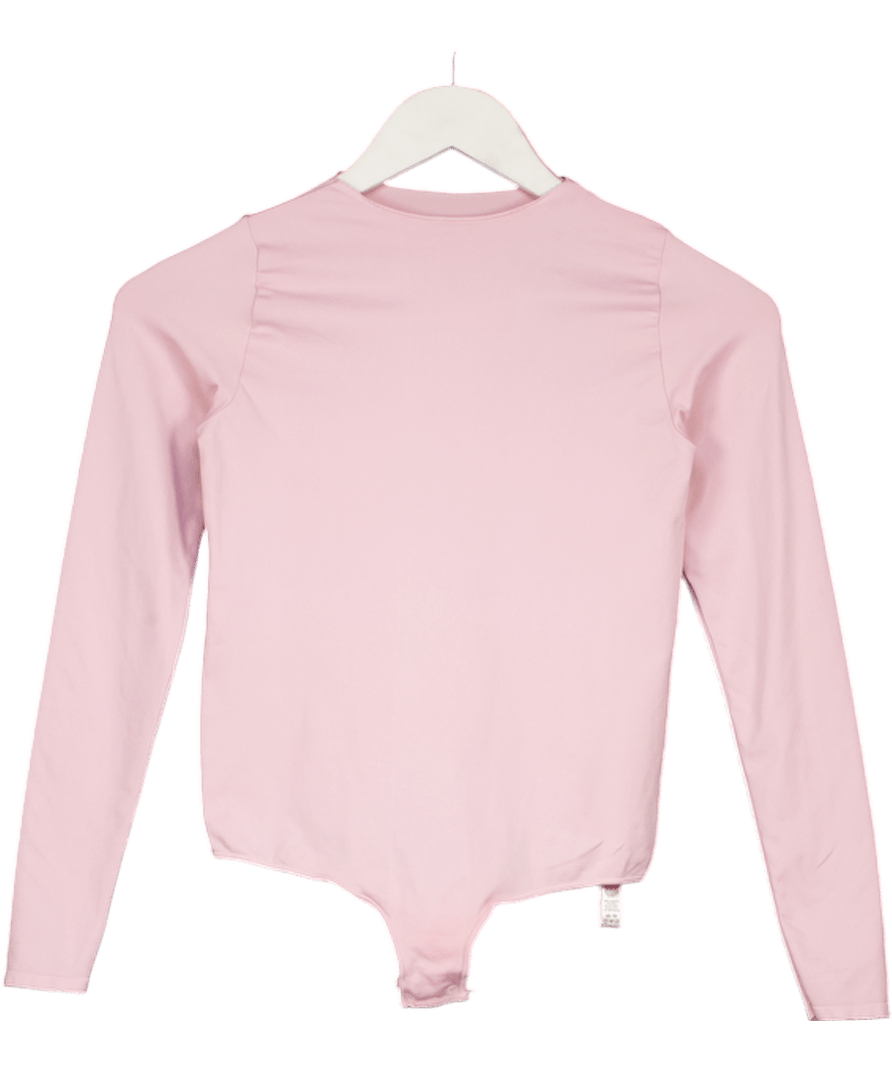 SKIMS Pink Crew Neck Long Sleeved Bodysuit UK L/XL - Reliked