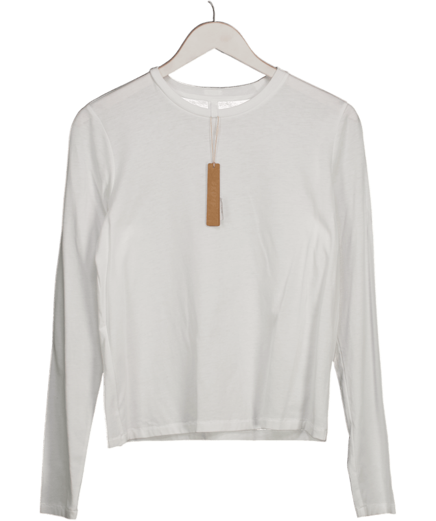 SKIMS White Relaxed Tees Long Sleeve T-shirt UK XS - Reliked