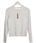 SKIMS White Relaxed Tees Long Sleeve T-shirt UK XS - Reliked