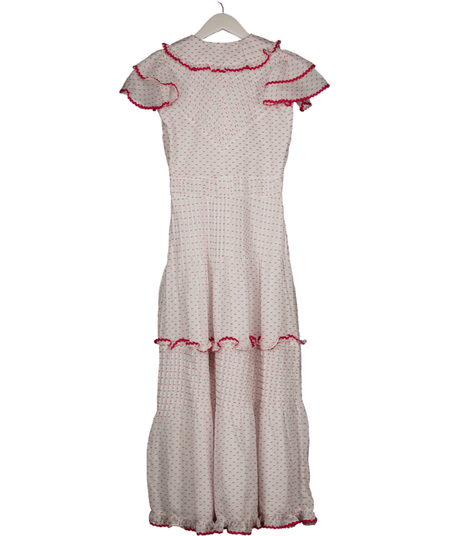 Skye by Brora White The Cotton Ric Rac Dress UK 6 - Reliked