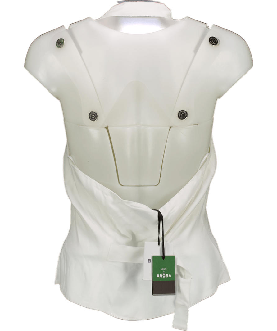 Skye By Brora White The Halterneck Waistcoat UK 10 - Reliked