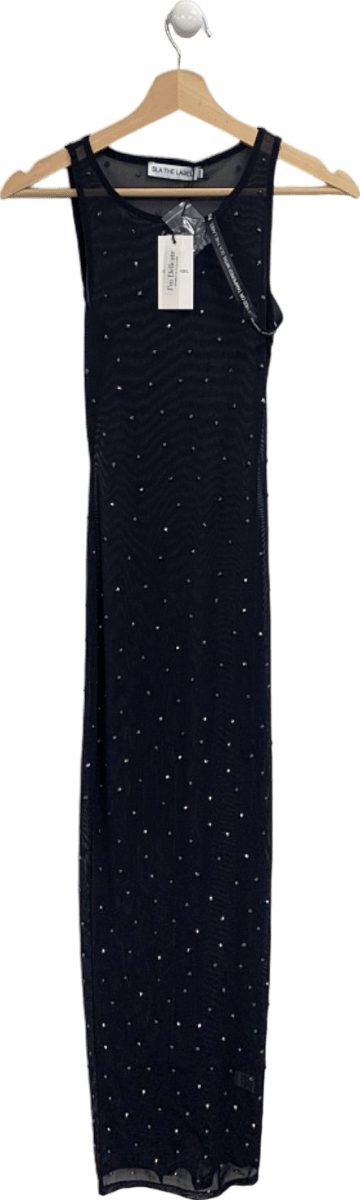 SLA The Label Black Dusk Diamante Dress XXS - Reliked