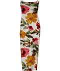 SLA the label White Bandeau Maxi Dress Florence Print UK S - Reliked