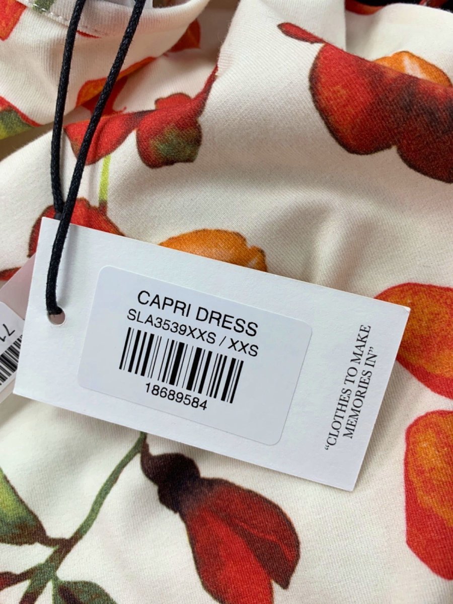 SLA The Label White Floral Capri Dress UK XXS - Reliked