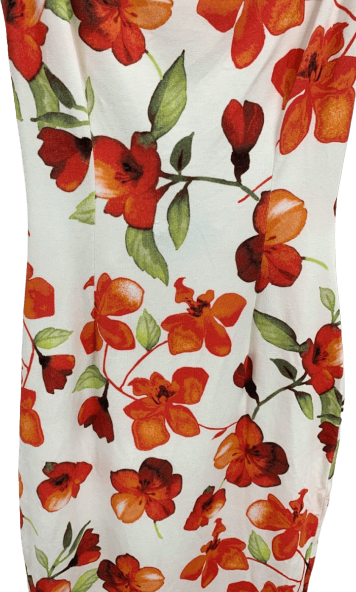 SLA The Label White Floral Capri Dress UK XXS - Reliked