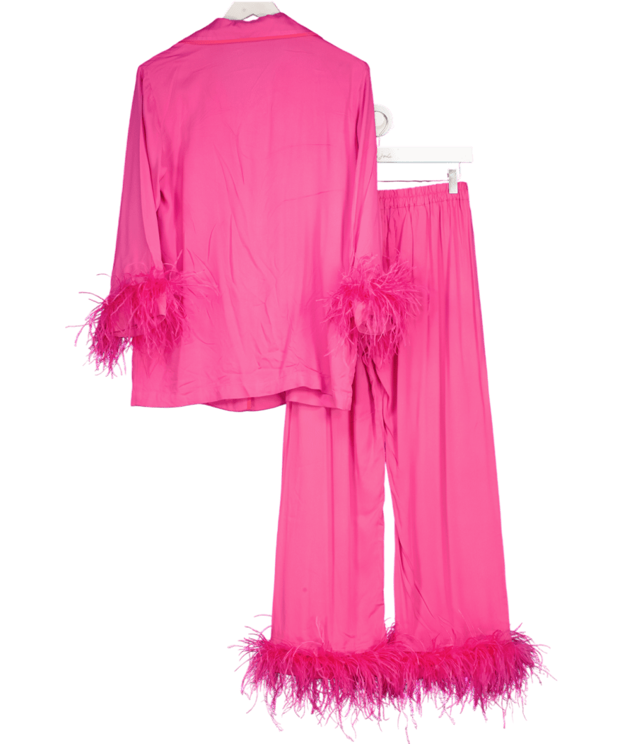 Sleeper Hot Pink Party Two Piece Pyjama Set UK S - Reliked