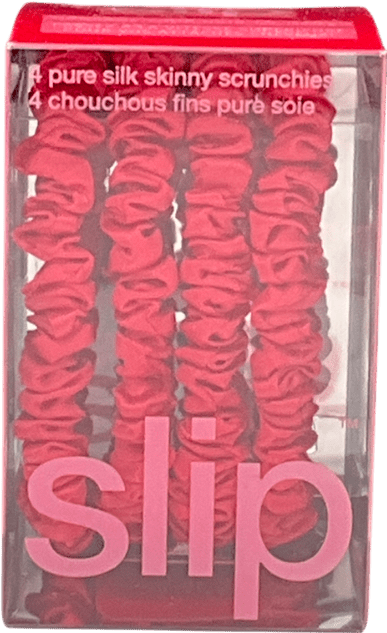 Slip Back To School Red Skinny Scrunchies One Size - Reliked