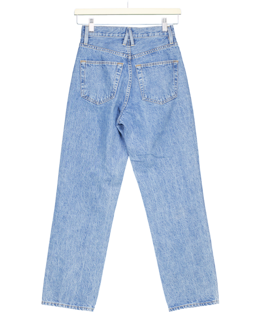 SLVRLAKE Blue London Crop High - rise Straight - leg Jeans W23 - Reliked