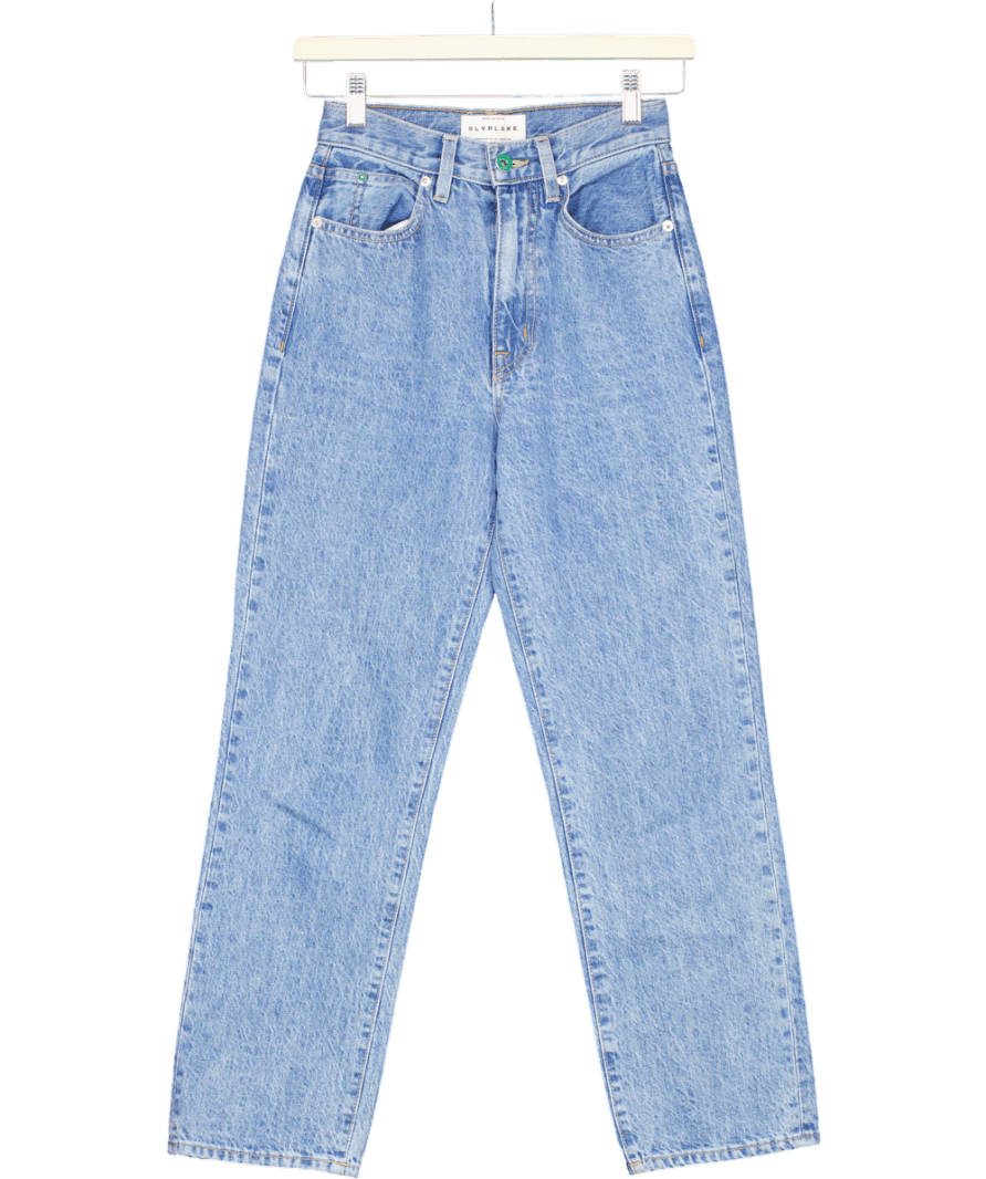 SLVRLAKE Blue London Crop High - rise Straight - leg Jeans W23 - Reliked