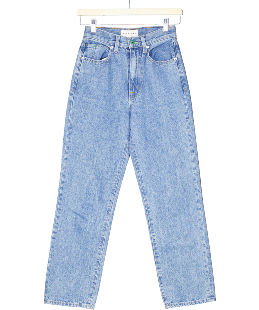 SLVRLAKE Blue London Crop High - rise Straight - leg Jeans W23 - Reliked