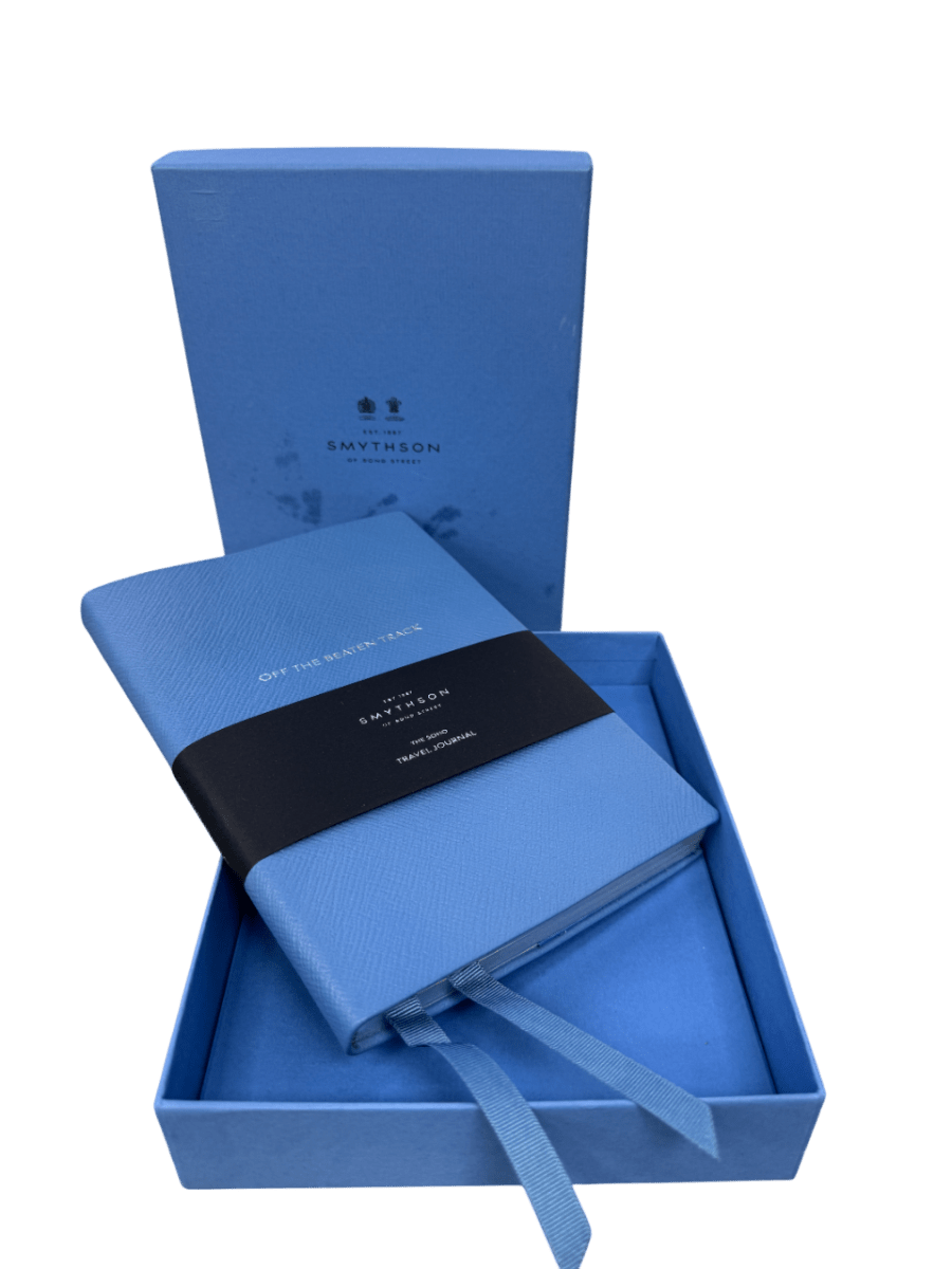 Smythson Nile Blue Off The Beaten Track Soho Travel Journal In Panama - Reliked