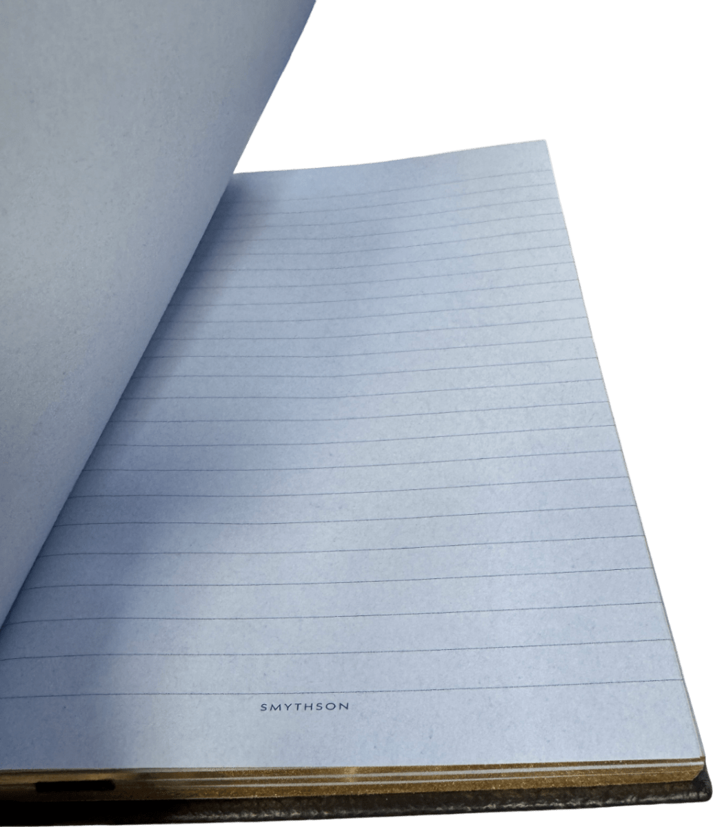 Smythson of Bond Street Navy Blue Luxury Leather Notebook In Gift Box - Reliked