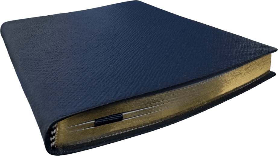 Smythson of Bond Street Navy Blue Luxury Leather Notebook In Gift Box - Reliked