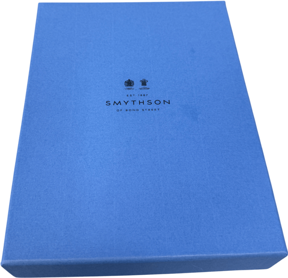 Smythson of Bond Street Navy Blue Luxury Leather Notebook In Gift Box - Reliked