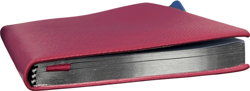 Smythson of Bond Street Raspberry Luxury Leather Notebook In Gift Box - Reliked