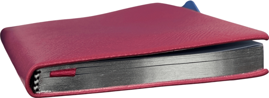 Smythson of Bond Street Raspberry Luxury Leather Notebook In Gift Box - Reliked