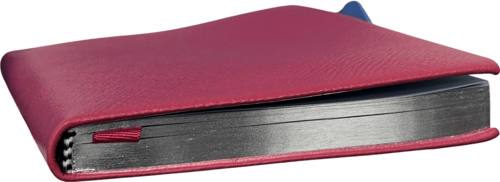 Smythson of Bond Street Raspberry Luxury Leather Notebook In Gift Box - Reliked