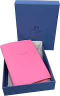 Smythson X Hunza G Bubblegum Pink Leather "the Hot List" Chelsea Notebook In Gift Box - Reliked