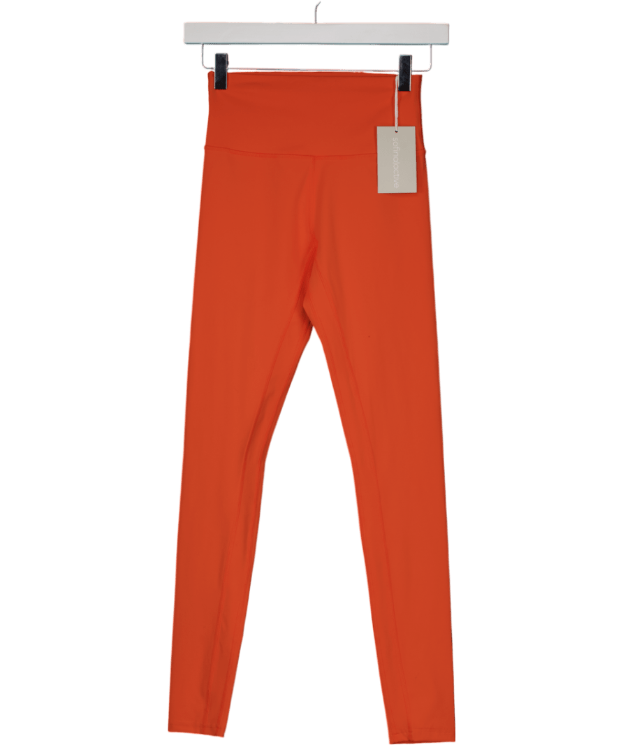 Sofina active Bright Orange Seamless Leggings UK S - Reliked