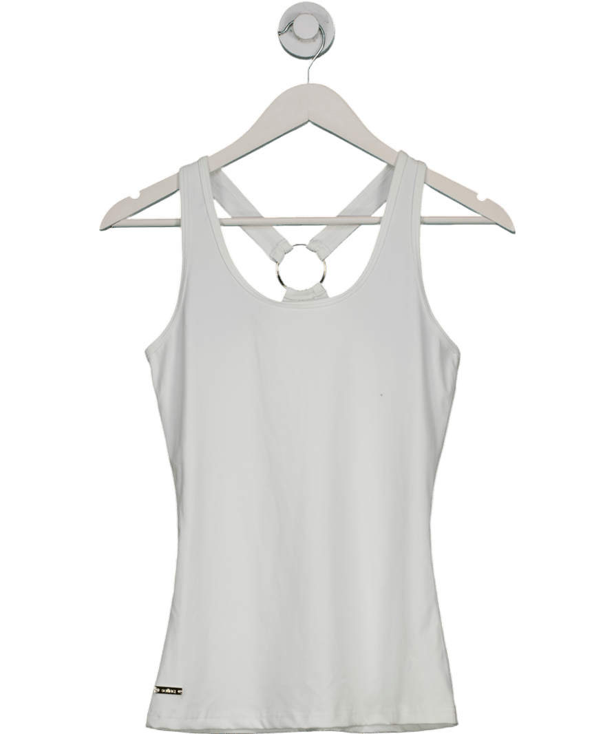 Sofina Active White Tank Top With Ring Detailing On The Back UK M - Reliked