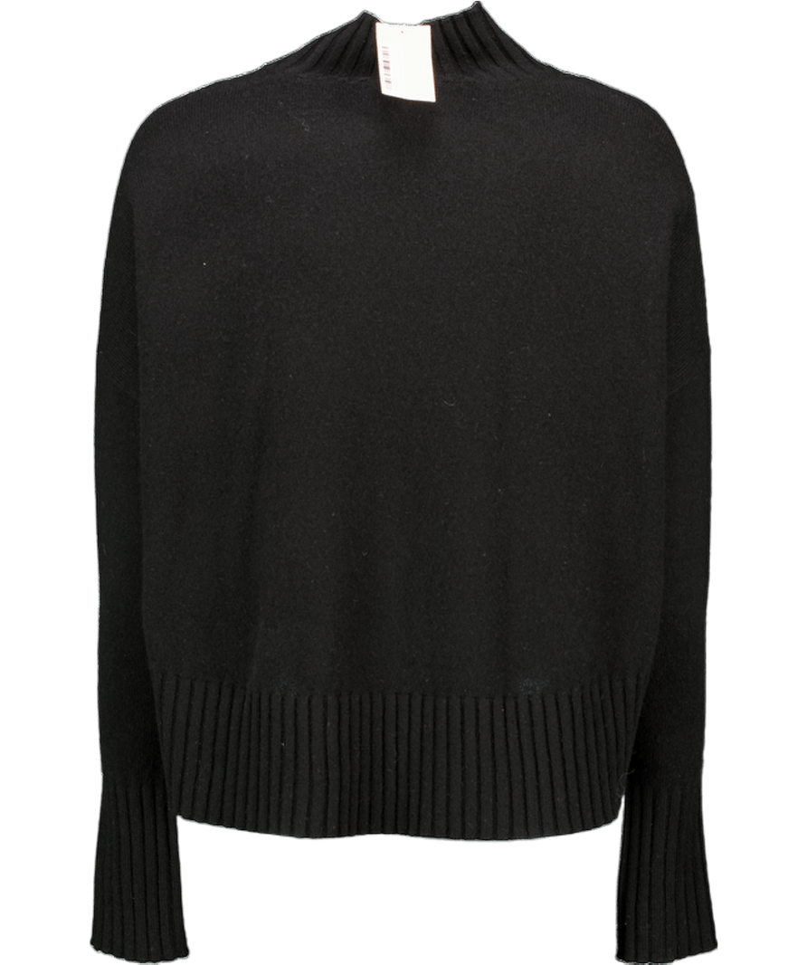 SOFT GOAT Black 100% Luxury Cashmere Turtle Neck Sweater UK S - Reliked