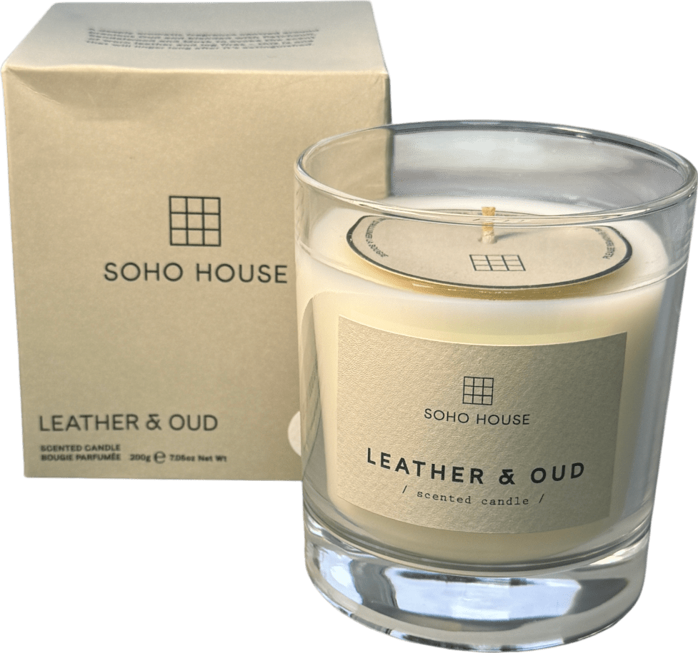 Soho House Leather & Oud Candle 200g - Reliked
