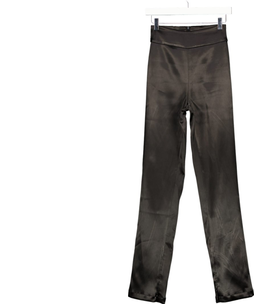 Soho Wardrobe Black Taura Satin Trousers UK XS - Reliked