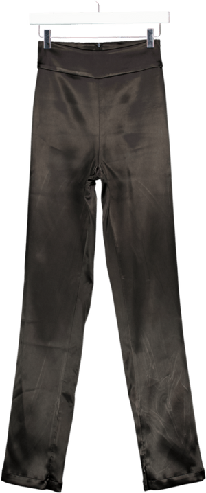 Soho Wardrobe Black Taura Satin Trousers UK XS