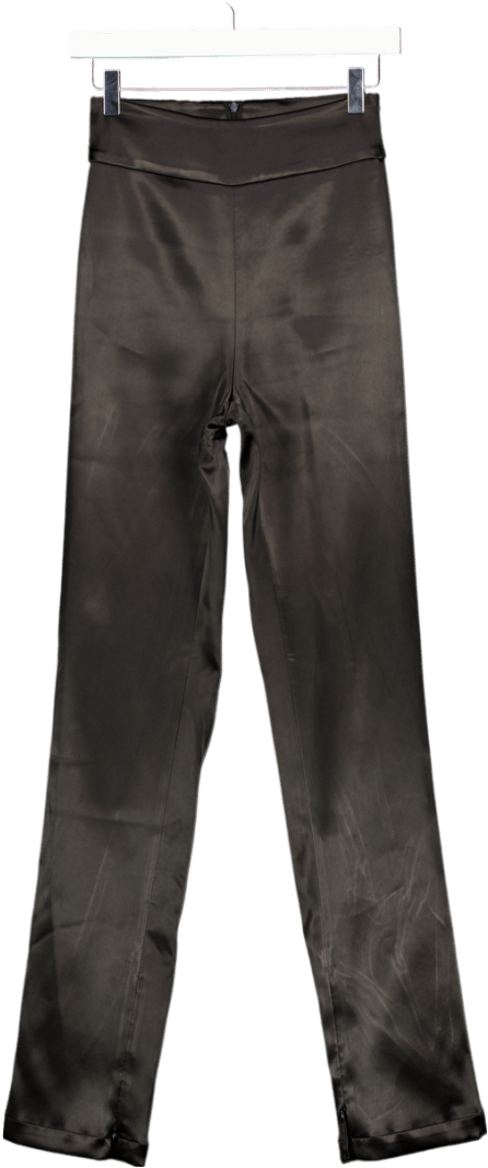 Soho Wardrobe Black Taura Satin Trousers UK XS - Reliked