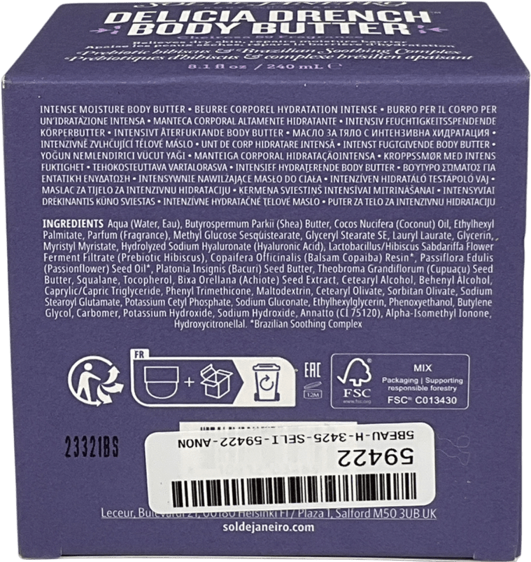 Sol de Janeiro Delícia Drench Body Butter 59 240ml - Reliked
