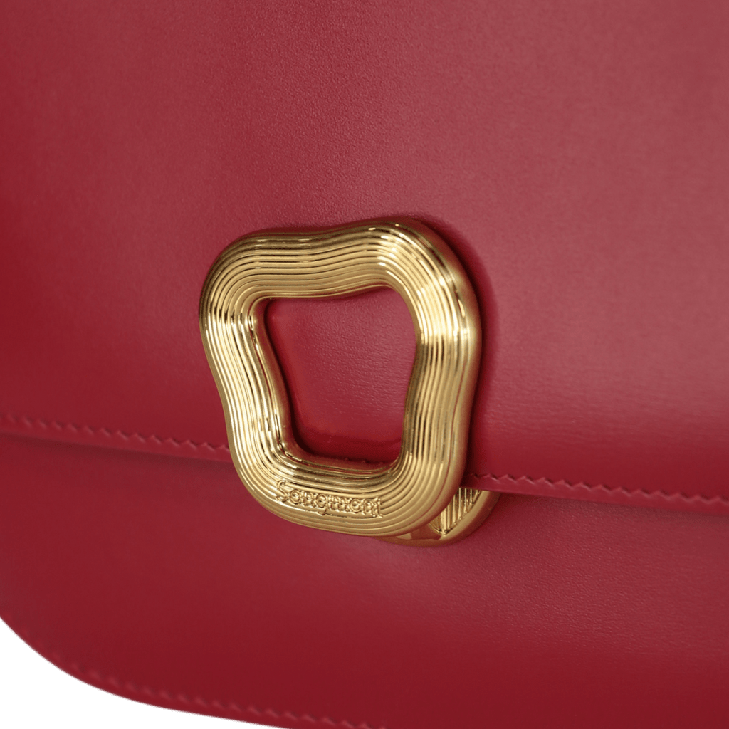 songmont fine leather Medium Reset Tofu Bag - Lucky Red - Reliked