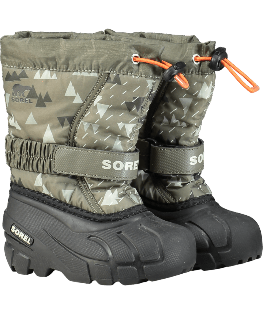 SOREL Green Kids Flurry Printed Snow Boots UK 8.5 EU 26 👼 - Reliked