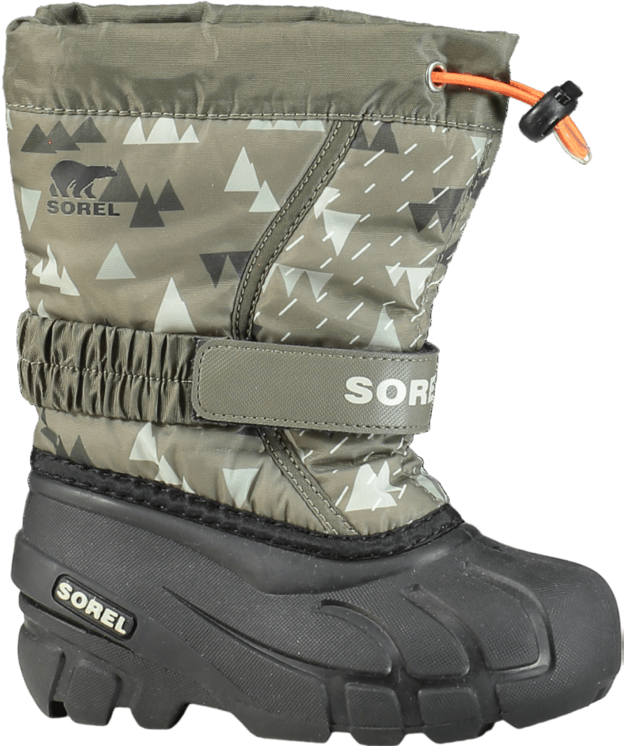 SOREL Green Kids Flurry Printed Snow Boots UK 8.5 EU 26 👼 - Reliked